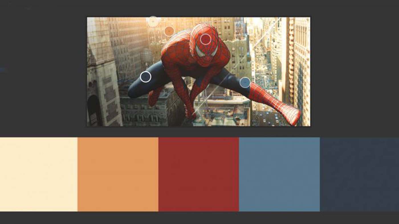 "Spiderman" color theory example