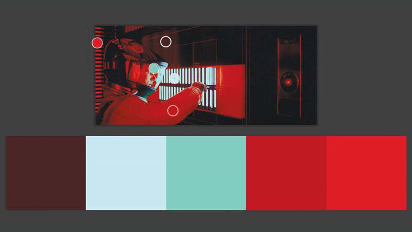 "2001: A Space Odyssey" color theory example
