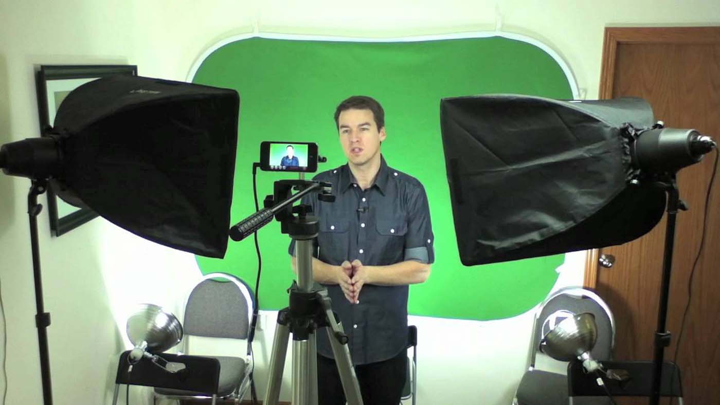 Sometimes, a simple green backdrop is best for the video you are shooting