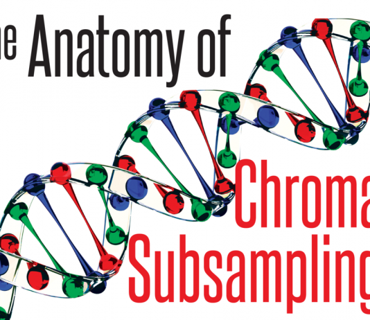 DNA Strip showing video’s primary colors of Red, Green and Blue at keypoints.